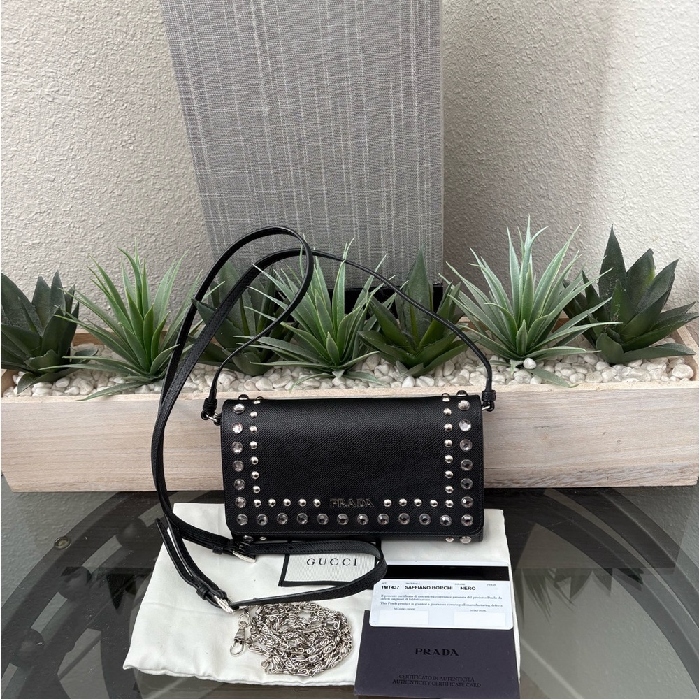 Prada Black Studded Women's Bag